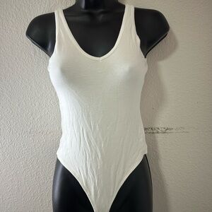 White V-Neck Bodysuit